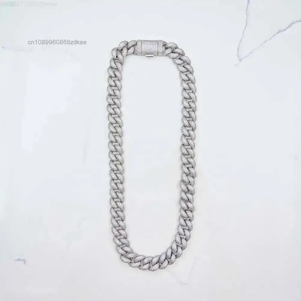 Buss Down 14mm Miami Pave Setting Sterling Silver Iced Out Vvs Moissanite Cuban Link Chain Necklace
Buss Down 14mm Miami Pave Setting Sterling Silver Iced Out Vvs Moissanite Cuban Link Chain Necklace