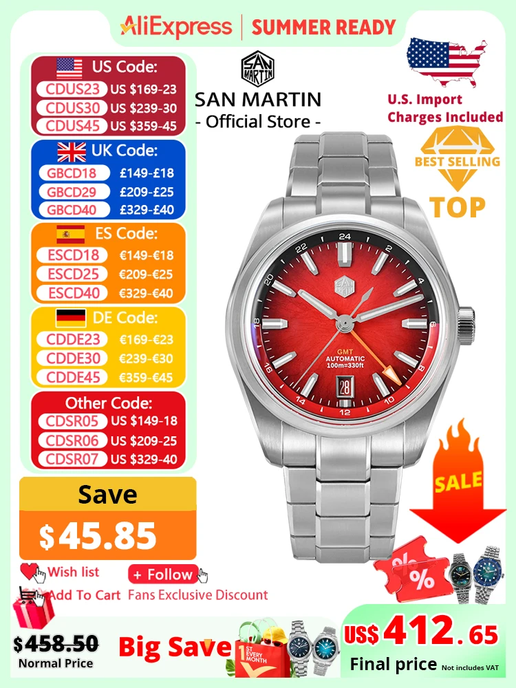 San Martin Новые 39 мм эмалированные часы JianZhan GMT Miyota 9075 Роскошные мужские автоматические механические деловые часы Gada в китайском стиле SN0144
San Martin Новые 39 мм эмалированные часы JianZhan GMT Miyota 9075 Роскошные мужские автоматические механические деловые часы Gada в китайском стиле SN0144