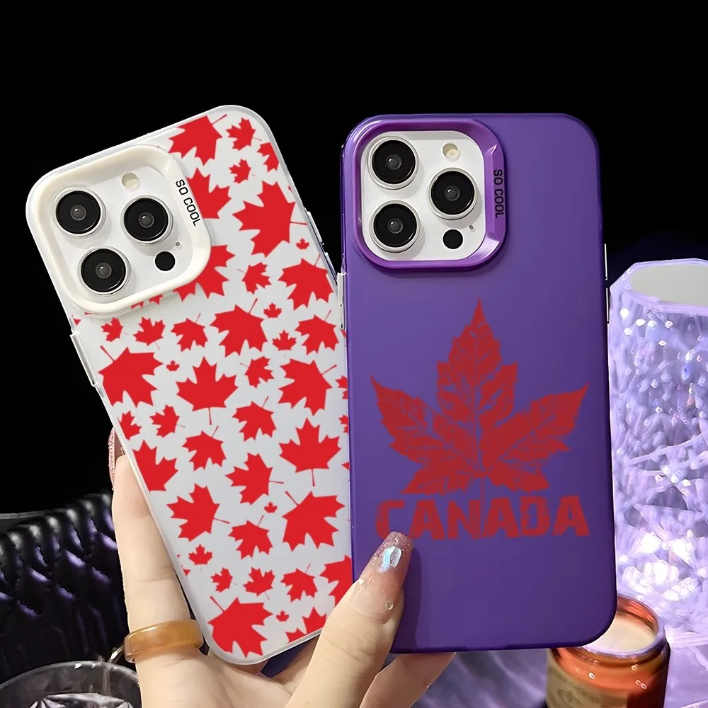 Canada Maple Leaf Flag Phone Case For iPhone 16 15 14 13 12 11 Pro Max White Purple Matte Laser Metallic Aurora Funda
Canada Maple Leaf Flag Phone Case For iPhone 16 15 14 13 12 11 Pro Max White Purple Matte Laser Metallic Aurora Funda
