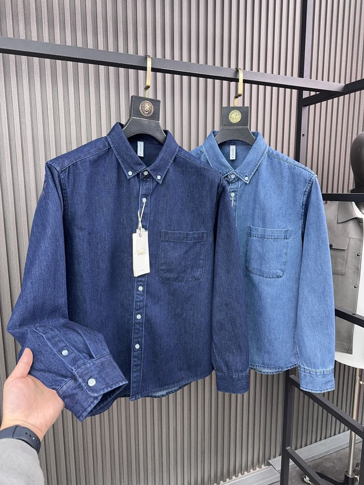 Мужская джинсовая куртка Svip American Sle, весенняя модная одежда с воротником, повседневная свободная длинная све irt, дышащая обычная одежда...
Мужская джинсовая куртка Svip American Sle, весенняя модная одежда с воротником, повседневная свободная длинная све irt, дышащая обычная одежда...