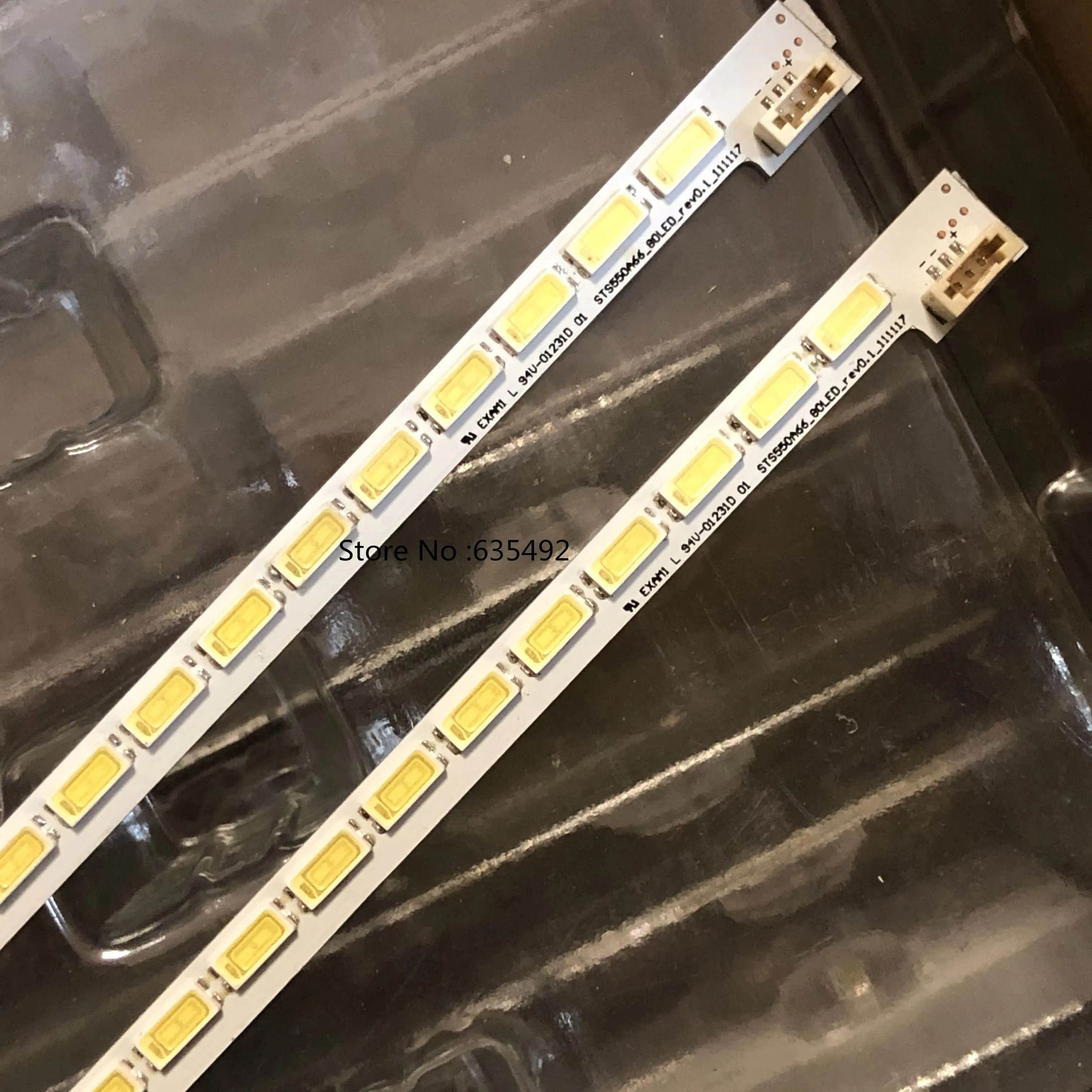 2 шт. светодиодная лента LJ64-03515A STS550A66_80LED 3D55A5000I для Ph55m LE55A700K LED55X5000DE LED55X8000D L55V7300A-3D LTA550HQ22
2 шт. светодиодная лента LJ64-03515A STS550A66_80LED 3D55A5000I для Ph55m LE55A700K LED55X5000DE LED55X8000D L55V7300A-3D LTA550HQ22