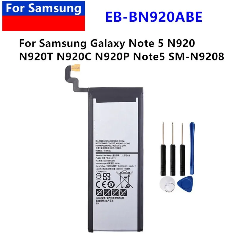 3000mAh Battery for Samsung GALAXY Note 5 Note5 N9200 N920t Project Noble N920c EB-BN920ABE SM-N9208 N9208 Battery
3000mAh Battery for Samsung GALAXY Note 5 Note5 N9200 N920t Project Noble N920c EB-BN920ABE SM-N9208 N9208 Battery