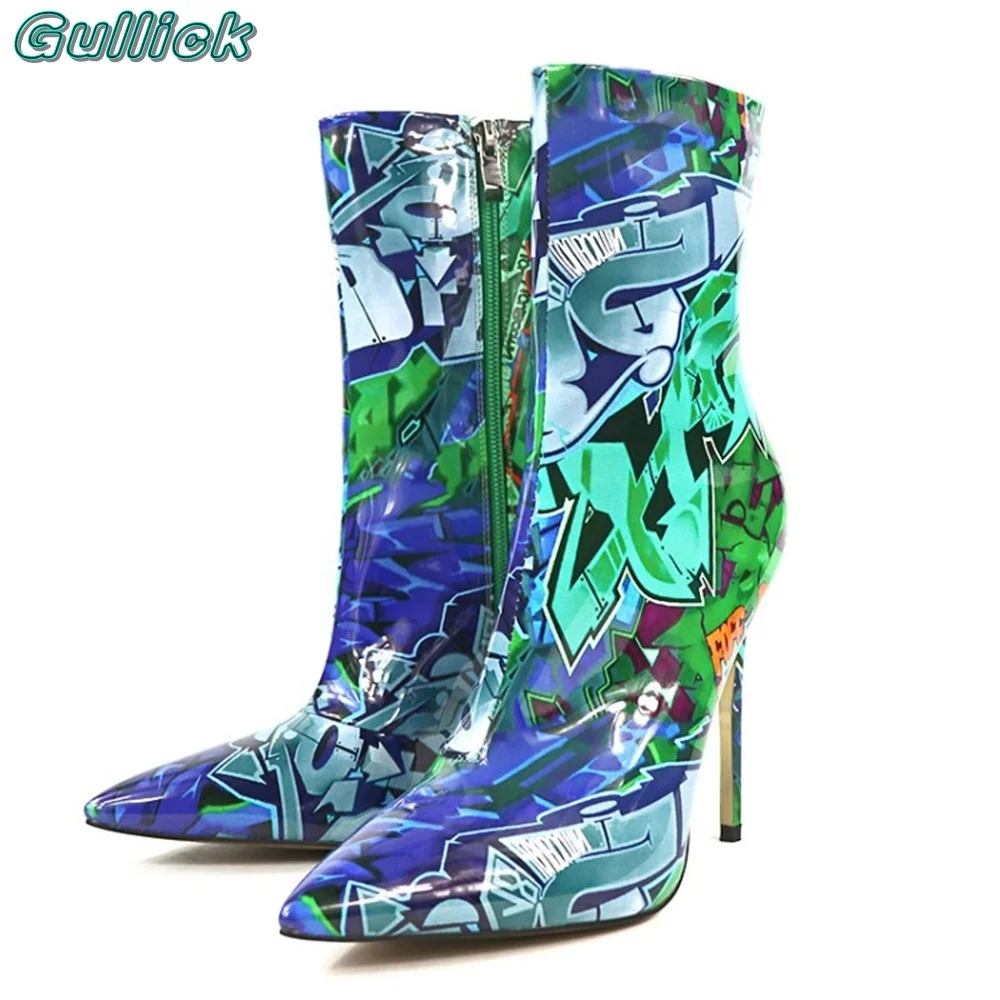 Mixed Color Prints Boots Pointed Toe Stiletto Super High Heel Side Zipper Spring Autumn 2024 Sexy Women Runway Shoes
Mixed Color Prints Boots Pointed Toe Stiletto Super High Heel Side Zipper Spring Autumn 2024 Sexy Women Runway Shoes
