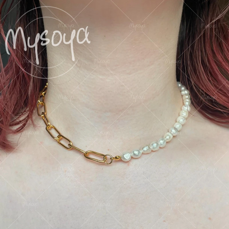 MYSOYA 7-8mm Unique White Baroque Pearl Necklace, Perfect for Birthday/Anniversary/Wedding/Mother's Day/Father's Day Gift A0458
MYSOYA 7-8mm Unique White Baroque Pearl Necklace, Perfect for Birthday/Anniversary/Wedding/Mother's Day/Father's Day Gift A0458