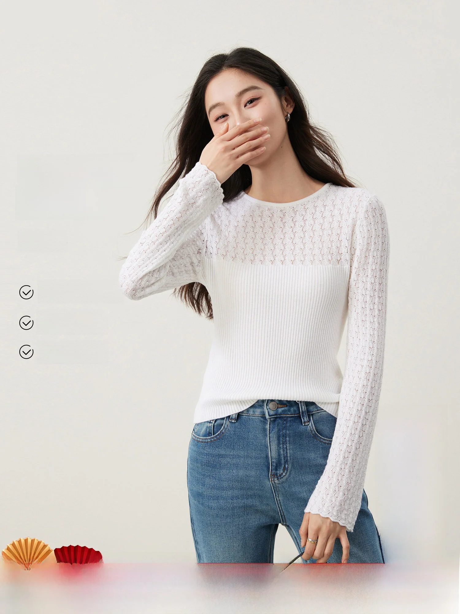 Вязаный свитер Ele с узором «Драконья чешуя», ажурный, приталенный, женский, весна 2026, модный, из мягкой полиэстеровой смеси
Вязаный свитер Ele с узором «Драконья чешуя», ажурный, приталенный, женский, весна 2026, модный, из мягкой полиэстеровой смеси