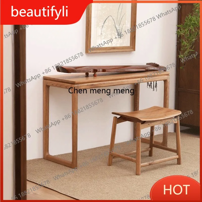 A139 Elm new Chinese antique piano table, guqin resonance piano shelf, Zen solid wood Sinology calligraphy table
A139 Elm new Chinese antique piano table, guqin resonance piano shelf, Zen solid wood Sinology calligraphy table