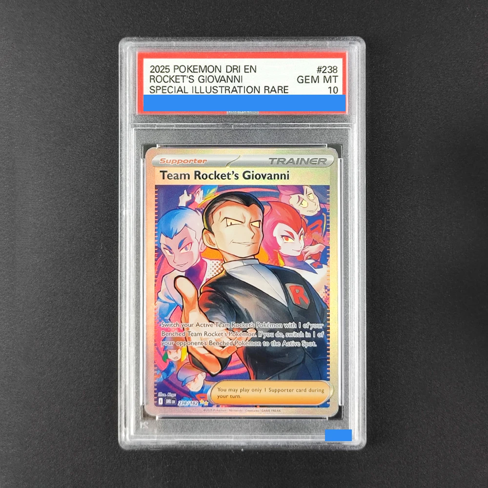 2025 POKEMON DRI EN ROCKET'S GIOVANNI SPECIAL ILLUSTRATION RARE 238 GEM MT 10 Collection DIY Rating Card High Quality Replica
2025 POKEMON DRI EN ROCKET'S GIOVANNI SPECIAL ILLUSTRATION RARE 238 GEM MT 10 Collection DIY Rating Card High Quality Replica