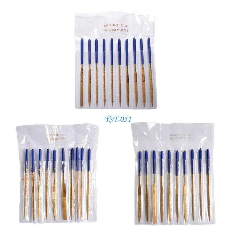 E15A Diamond File Set Needle Files- Tools Flat Diamond Coated Files- Small Tip File for Wood Metal Stone Ceramics 10 Pcs/set
E15A Diamond File Set Needle Files- Tools Flat Diamond Coated Files- Small Tip File for Wood Metal Stone Ceramics 10 Pcs/set