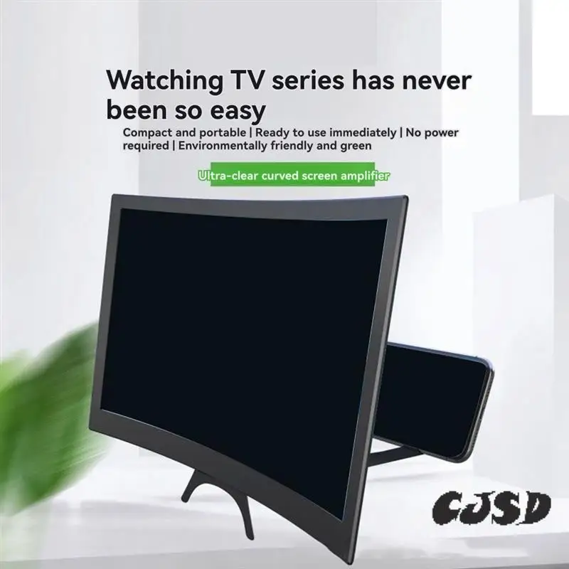 CJSD-Curved Screen HD Mobile Phone Amplifier With Eye Protection, Suction Cup Desktop Lazy Stand For Videos
CJSD-Curved Screen HD Mobile Phone Amplifier With Eye Protection, Suction Cup Desktop Lazy Stand For Videos