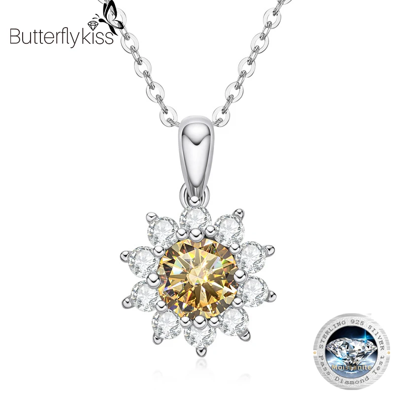 Butterflykiss 1Carat Sunflower Brilliant Cut D Color Moissanite Pendant Necklace For Women Silver 925 Jewelry Diamond Test Past
Butterflykiss 1Carat Sunflower Brilliant Cut D Color Moissanite Pendant Necklace For Women Silver 925 Jewelry Diamond Test Past