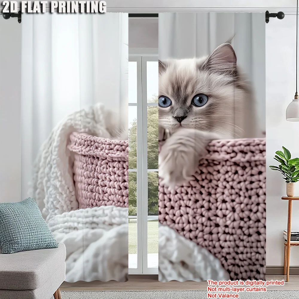 2Pcs Cute Kitten Pattern Durable Curtains Window Treatments For Bedroom Living Room Home Decoration Room Decoration
2Pcs Cute Kitten Pattern Durable Curtains Window Treatments For Bedroom Living Room Home Decoration Room Decoration