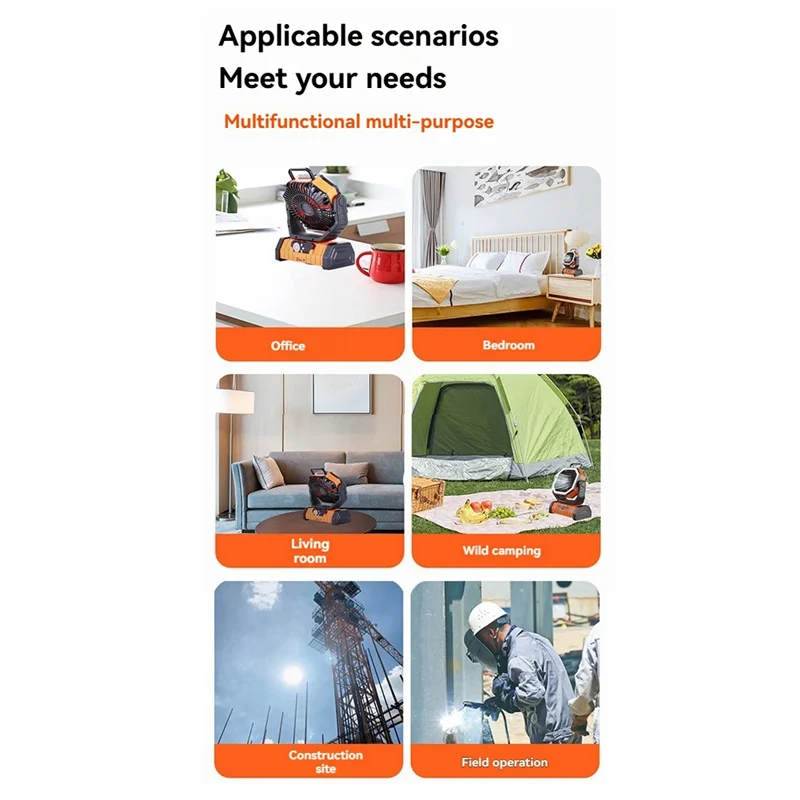 ABSS-10000Mah Battery Fan Rechargeable With Hook&Bright LED Light Remote Control Timer Auto Oscillation Cordless Fan
ABSS-10000Mah Battery Fan Rechargeable With Hook&Bright LED Light Remote Control Timer Auto Oscillation Cordless Fan