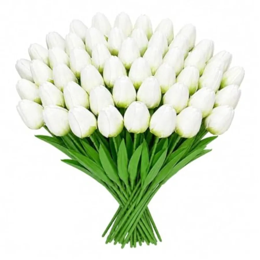 Artificial Tulips for Vase, 48 Faux Tulip Flowers for Spring Centerpiece, Farmhouse Home Decor, Dining Table Arrangement, Weddi
Artificial Tulips for Vase, 48 Faux Tulip Flowers for Spring Centerpiece, Farmhouse Home Decor, Dining Table Arrangement, Weddi
