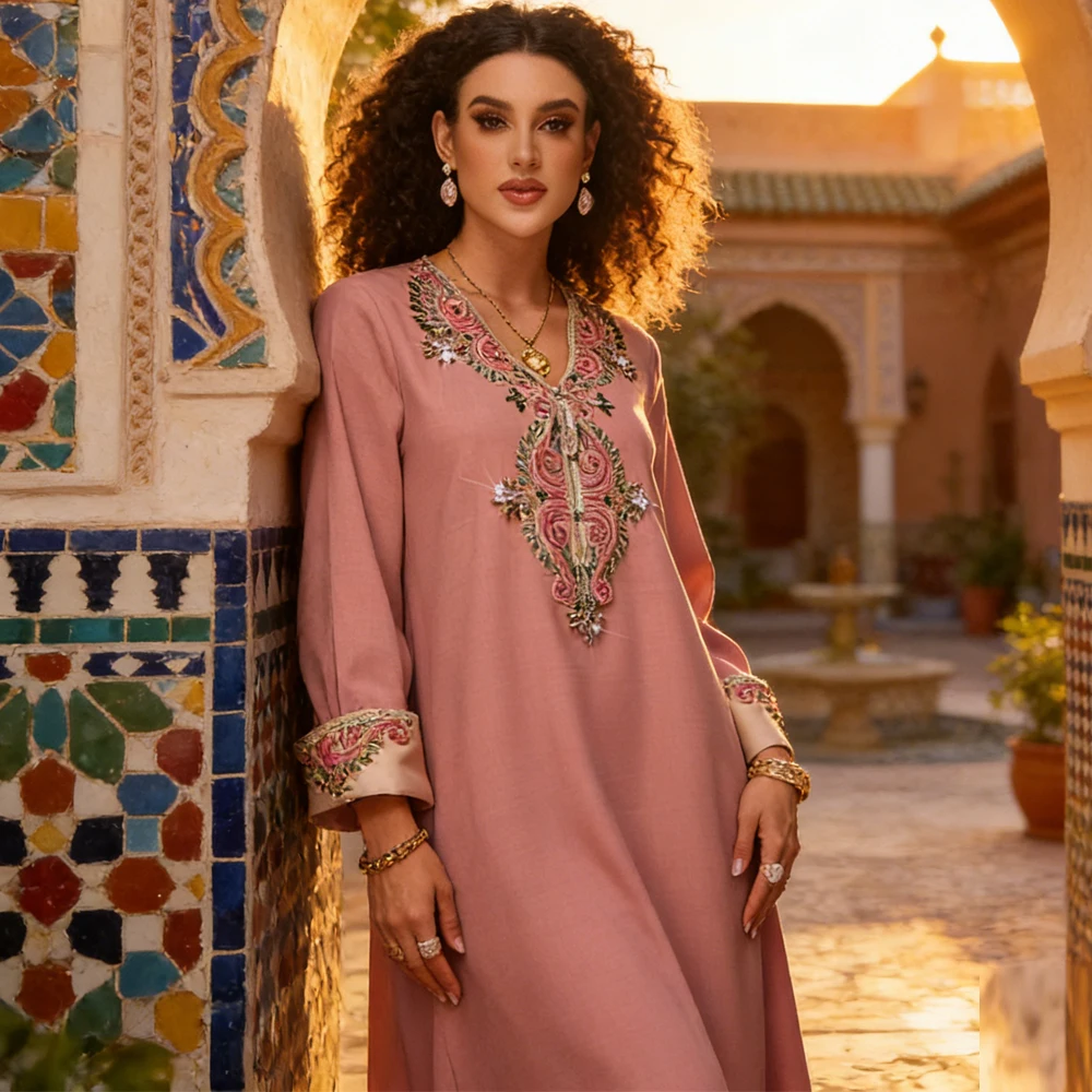 Luxury Embroidered Diamonds Jalabiya Dubai Abaya Muslim Woman Dress Formal Evening Party Gown Turkey Kaftan Robe Islam Clothing
Luxury Embroidered Diamonds Jalabiya Dubai Abaya Muslim Woman Dress Formal Evening Party Gown Turkey Kaftan Robe Islam Clothing