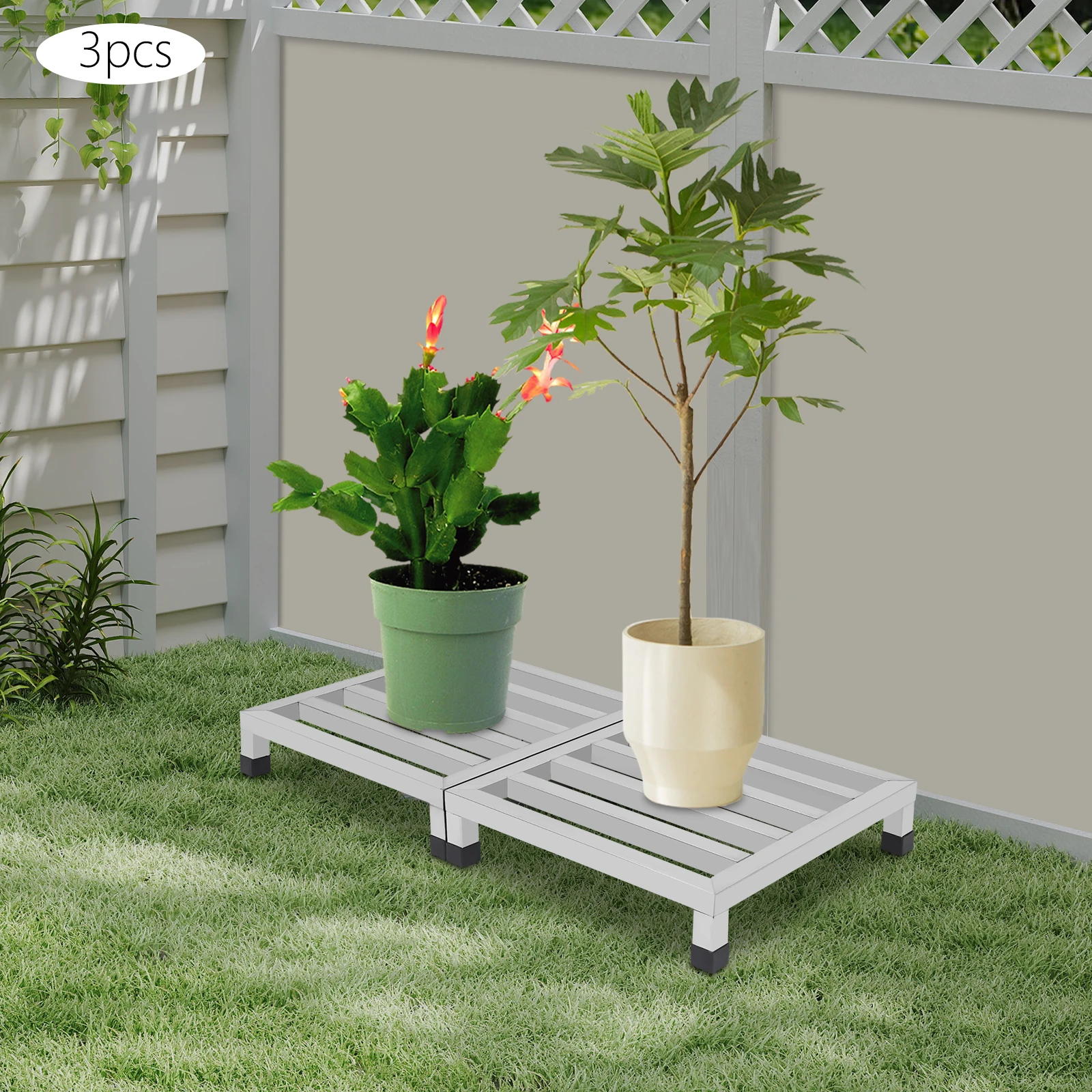 3pcs Modern Freestanding Shelves, Stainless Steel Dunnage Rack, 3-Tier Storage Shelf Unit, 45x45x10cm Compact Design for Garage
3pcs Modern Freestanding Shelves, Stainless Steel Dunnage Rack, 3-Tier Storage Shelf Unit, 45x45x10cm Compact Design for Garage