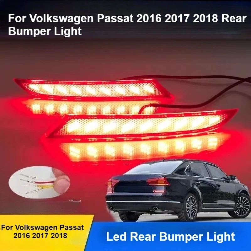 For Volkswagen Passat 2016 2017 2018 Rear Bumper Light Led Dymanic Brake Turn Signal Lamp Tail Lights Modification Accessories
For Volkswagen Passat 2016 2017 2018 Rear Bumper Light Led Dymanic Brake Turn Signal Lamp Tail Lights Modification Accessories