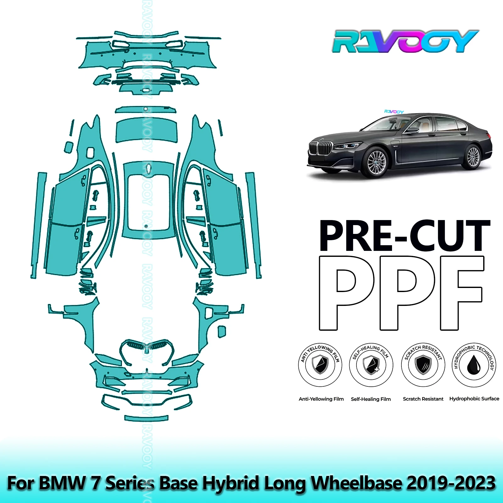 Precut PPF Paint Protection Film Full Vehicle For BMW 7 Series Base Hybrid Long Wheelbase 2019-2023
Precut PPF Paint Protection Film Full Vehicle For BMW 7 Series Base Hybrid Long Wheelbase 2019-2023