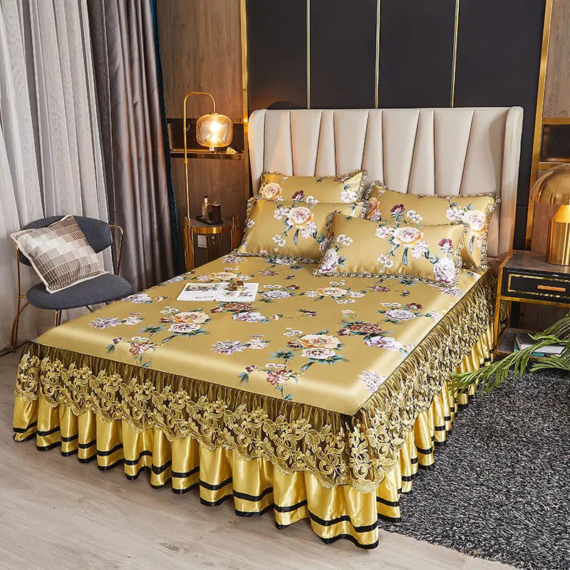 RainFire Luxury Washable Ice Soft Bed Linens Lace Bed Skirt Embroidery Scenic Bedspreads Queen King Size Folding Cool Mat
RainFire Luxury Washable Ice Soft Bed Linens Lace Bed Skirt Embroidery Scenic Bedspreads Queen King Size Folding Cool Mat