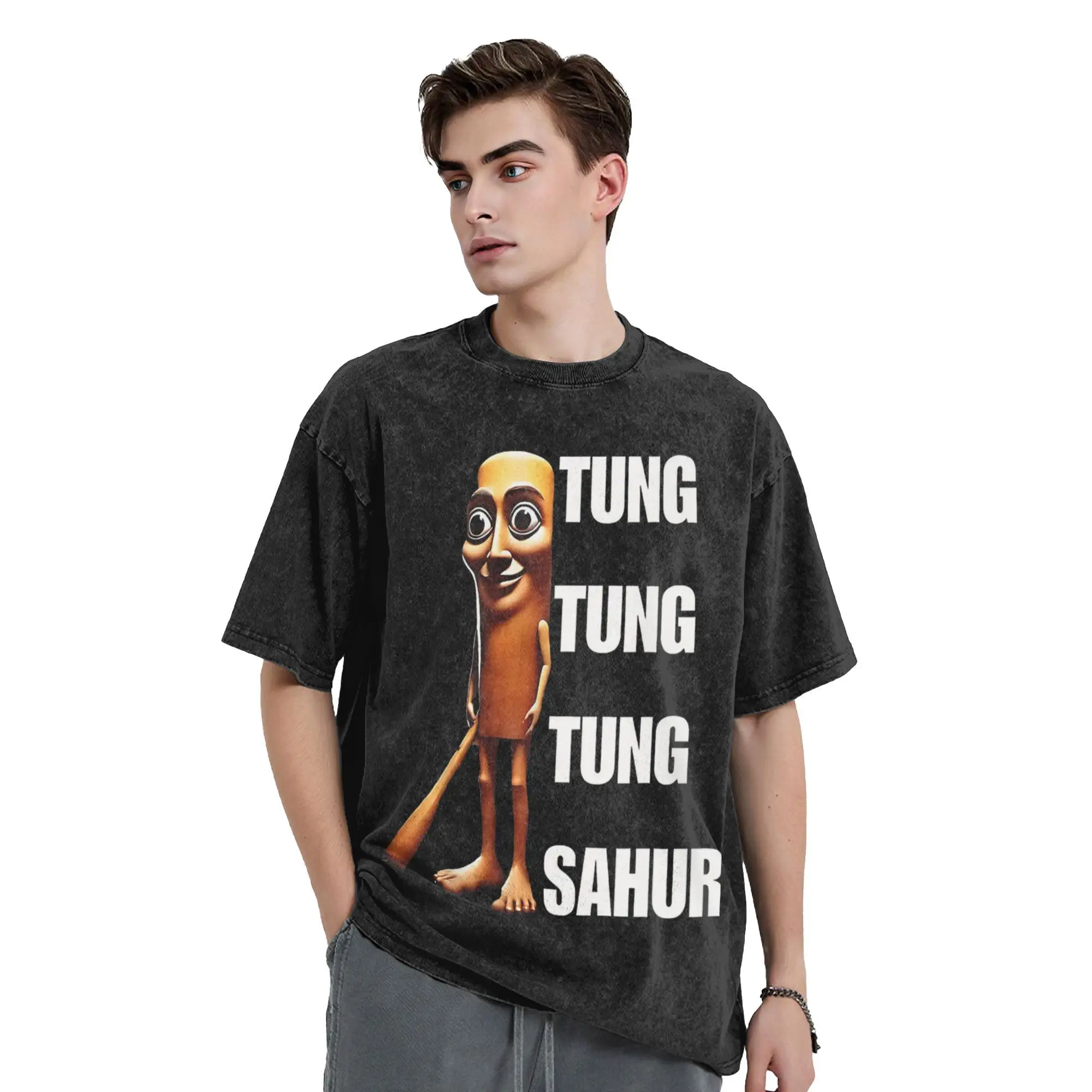 Washed T Shirt Tung Tung Tung Sahur Italian Brainrot Meme Vintage T-Shirts Short Sleeve Printed Tees for Men Women
Washed T Shirt Tung Tung Tung Sahur Italian Brainrot Meme Vintage T-Shirts Short Sleeve Printed Tees for Men Women