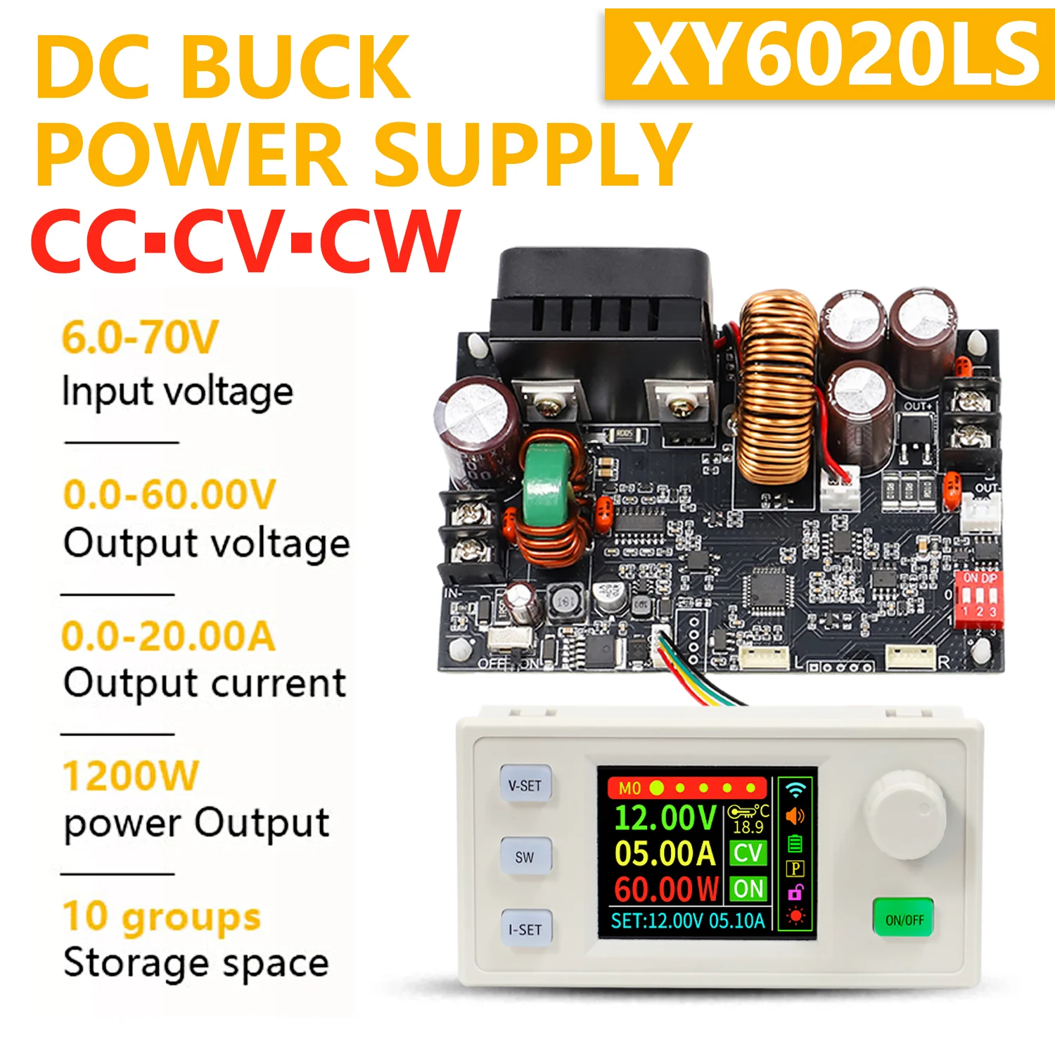 XY6020LS 20A/1200W DC стабилизированный источник питания понижающий преобразователь CC CV регулируемый постоянный понижающий модуль напряжения/тока
XY6020LS 20A/1200W DC стабилизированный источник питания понижающий преобразователь CC CV регулируемый постоянный понижающий модуль напряжения/тока