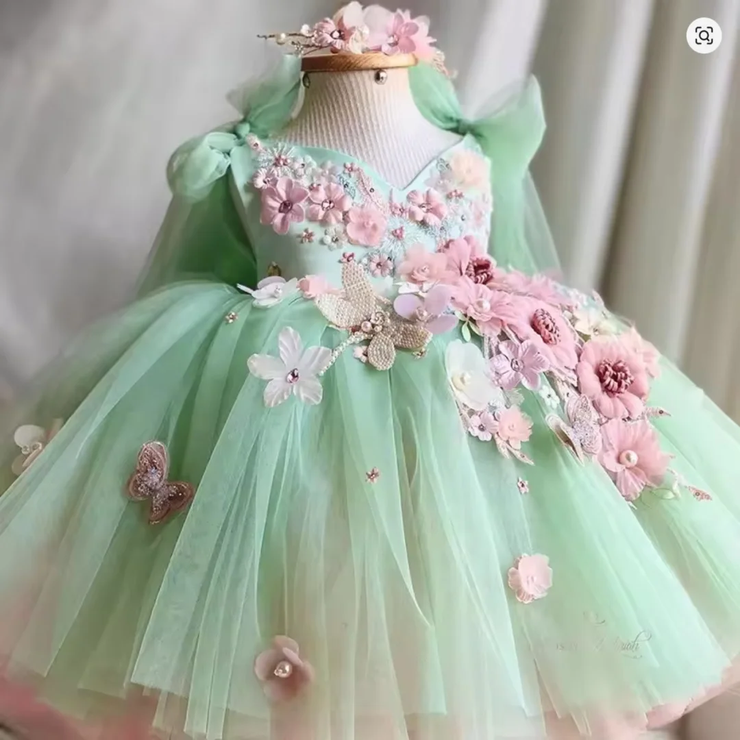 New girl dress embroidery flower Big bow -backed Halloween clothing female baby year old dresses flower girl wedding puff skirt
New girl dress embroidery flower Big bow -backed Halloween clothing female baby year old dresses flower girl wedding puff skirt