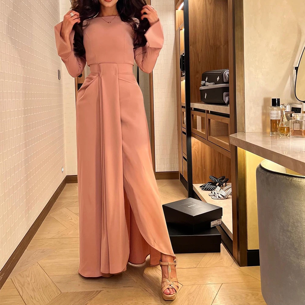 High Quality Flare sleeves Jersey Evening Dresses Formal Straight Floor Length Boat Neck Long Sleeves Bespoke Occasion Gowns
High Quality Flare sleeves Jersey Evening Dresses Formal Straight Floor Length Boat Neck Long Sleeves Bespoke Occasion Gowns