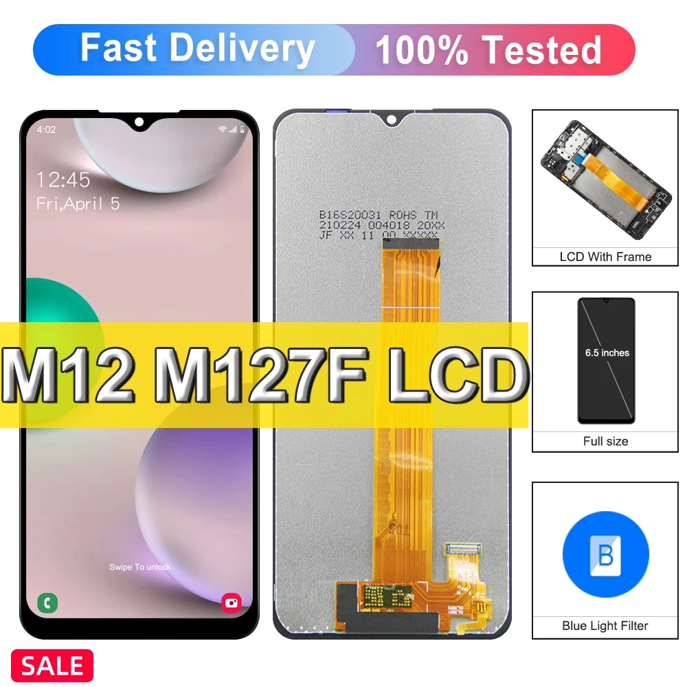 6,5 "Новый сменный ЖК-дисплей для Samsung Galaxy M12 M127F SM-M127F/DSN, с дигитайзером сенсорного экрана для Samsung M12 ЖК-дисплей
6,5 "Новый сменный ЖК-дисплей для Samsung Galaxy M12 M127F SM-M127F/DSN, с дигитайзером сенсорного экрана для Samsung M12 ЖК-дисплей