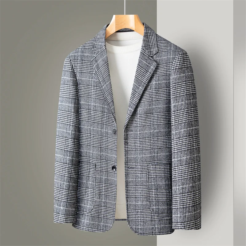 2025 Spring and Autumn Thin Suit Men's Casual Business Striped Suit Men's Youth Fashion Ironing Top Retro Plaid Tops
2025 Spring and Autumn Thin Suit Men's Casual Business Striped Suit Men's Youth Fashion Ironing Top Retro Plaid Tops