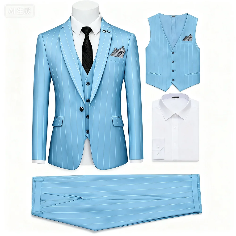 Elegant Black Grey Men's Business 3-Piece Suit Slim Fit Wedding Jacket Vest Finesse Adjustable Ternos for Masculine Fashion
Elegant Black Grey Men's Business 3-Piece Suit Slim Fit Wedding Jacket Vest Finesse Adjustable Ternos for Masculine Fashion