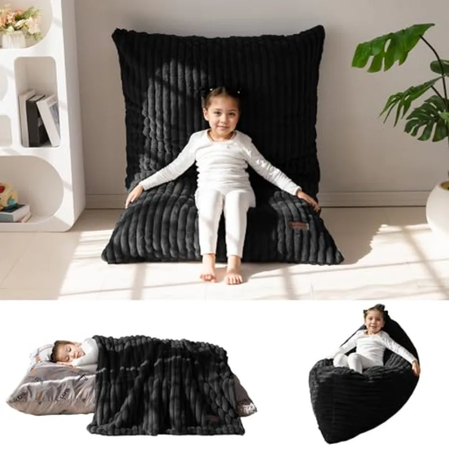 3 in 1 Bean Bag Chair Bed Convertible Child Chair Folds Bean Bag with Removed Cover Soft Fur Fabric Floor Mattress with High-De
3 in 1 Bean Bag Chair Bed Convertible Child Chair Folds Bean Bag with Removed Cover Soft Fur Fabric Floor Mattress with High-De