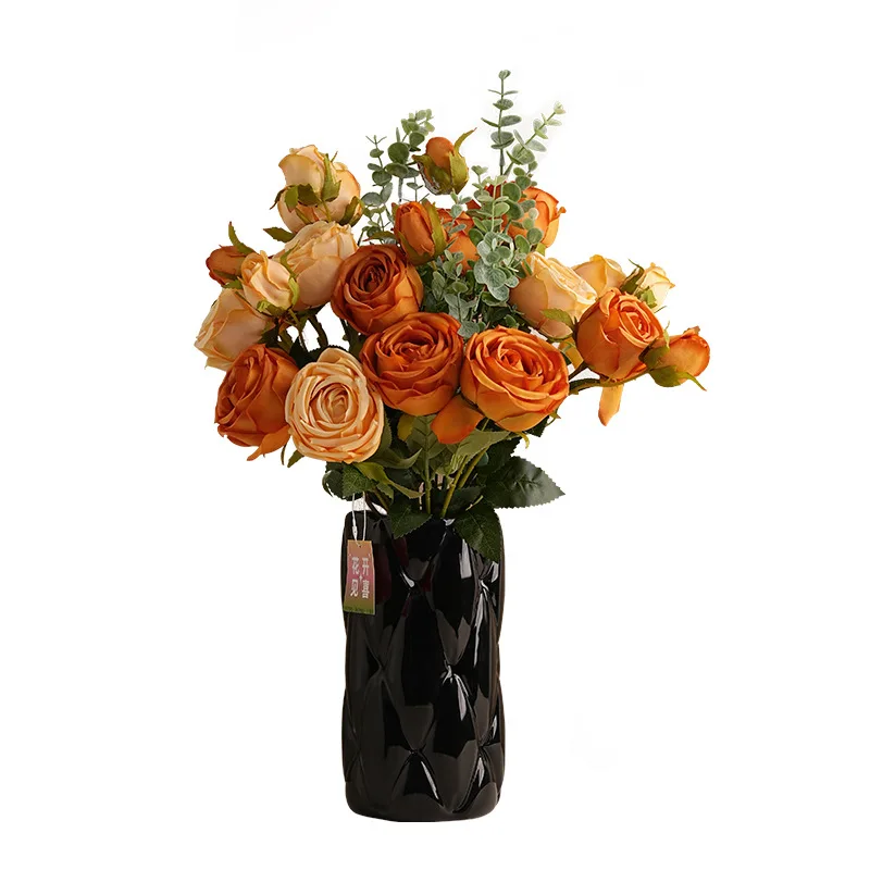 Vase ornament Living room floral arrangement flower high-end dining table decoration ceramic 
Vase ornament Living room floral arrangement flower high-end dining table decoration ceramic