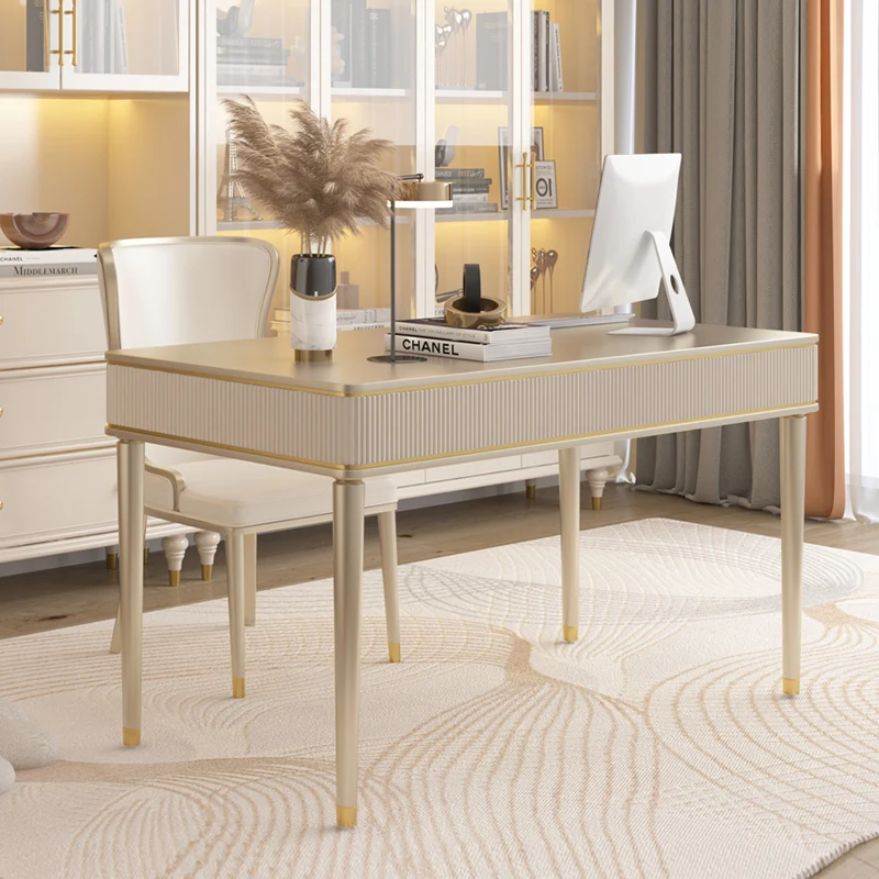 American light luxury solid wood computer chair combination modern simple French writing desksmall apartment
American light luxury solid wood computer chair combination modern simple French writing desksmall apartment