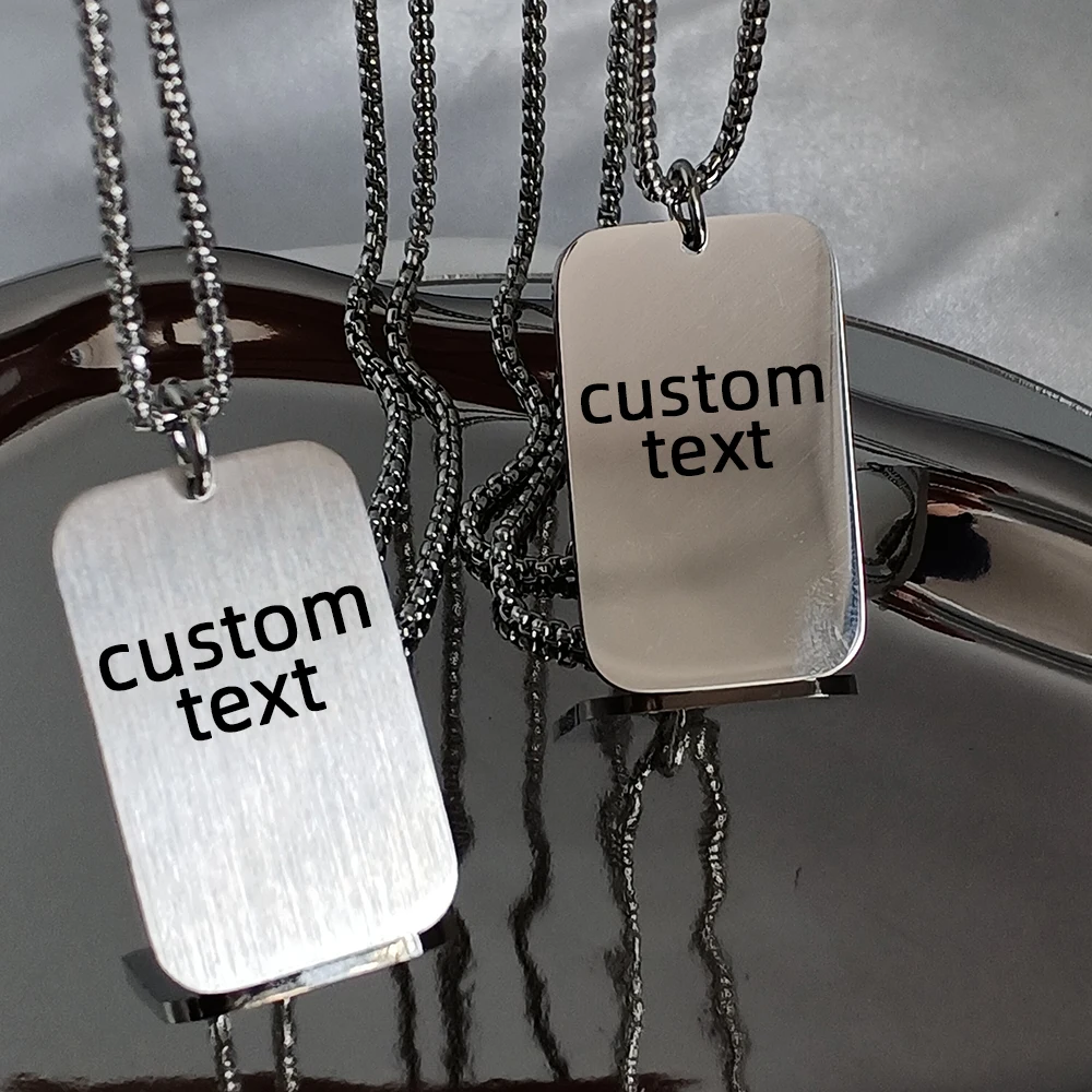Punk Matte Custom Text Name Logo Tag Pendant Necklaces For Men Women Fashion Stainless Steel necklace wholesale Lot
Punk Matte Custom Text Name Logo Tag Pendant Necklaces For Men Women Fashion Stainless Steel necklace wholesale Lot