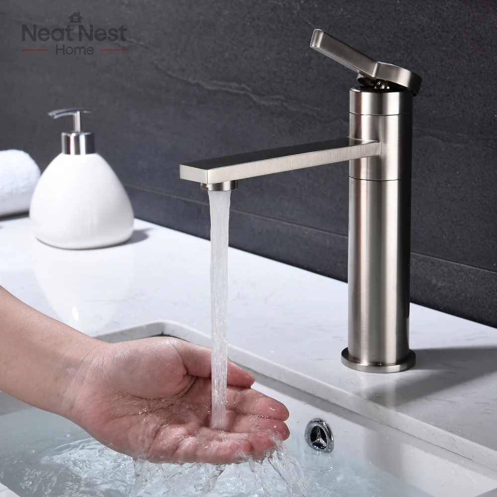 Single Handle Sink Vanity Bathroom Faucet,resisting water spots and fingerprint ,Basin faucet with rounded lines,Stainless Steel
Single Handle Sink Vanity Bathroom Faucet,resisting water spots and fingerprint ,Basin faucet with rounded lines,Stainless Steel