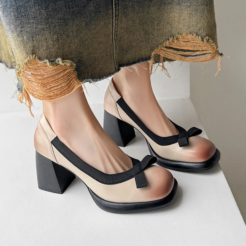 Bow Women Mary Jane Shoes Summer High Heeled Sandals 2025 Designer Lolita Chunky Leather Shoes Elegant Dress Pumps Shoes Mujer
Bow Women Mary Jane Shoes Summer High Heeled Sandals 2025 Designer Lolita Chunky Leather Shoes Elegant Dress Pumps Shoes Mujer
