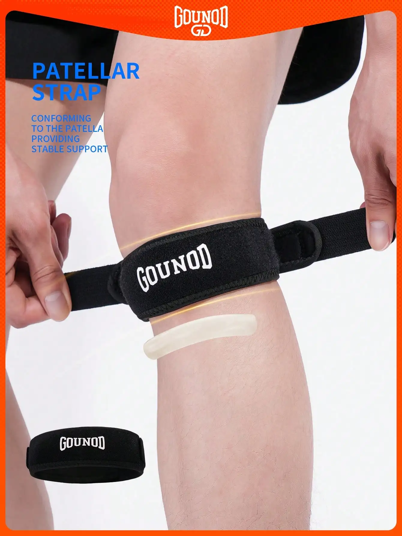 GOUNOD Sporty Basic Style Knee Support Brace With Hook And Loop Fastener Design, Convenient For Use, Easy To Carry For Indoor Outdoor Fitness Exercise.
GOUNOD Sporty Basic Style Knee Support Brace With Hook And Loop Fastener Design, Convenient For Use, Easy To Carry For Indoor Outdoor Fitness Exercise.