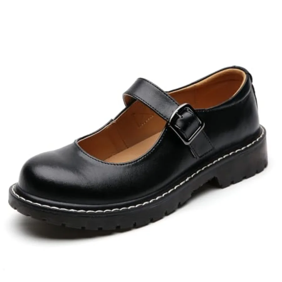 XMM Mary Jane Shoes Women Oxford Shoes Leather Round Toe Flats n-Slip Ankle Buckle Strap Comfort Casual Dressy Cosplay Party Sc
XMM Mary Jane Shoes Women Oxford Shoes Leather Round Toe Flats n-Slip Ankle Buckle Strap Comfort Casual Dressy Cosplay Party Sc