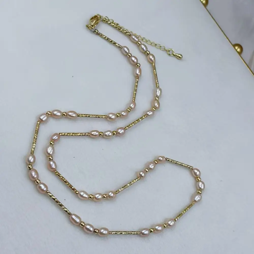 4-5 мм элегантное ожерелье-чокер из натурального пресноводного маленького рисового жемчуга в стиле OL
4-5 мм элегантное ожерелье-чокер из натурального пресноводного маленького рисового жемчуга в стиле OL