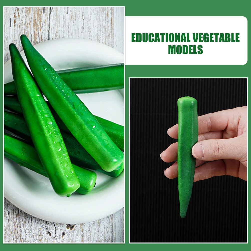10pcs Realistic Fake Okra Models Foams Vegetables For Education Photography Props Kitchen Decor Artificial Vegetable
10pcs Realistic Fake Okra Models Foams Vegetables For Education Photography Props Kitchen Decor Artificial Vegetable