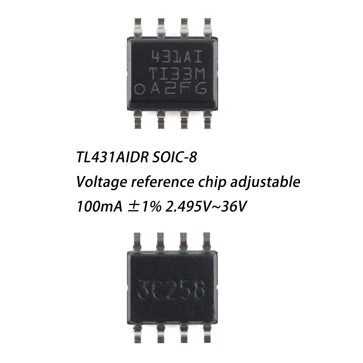 20PCS TL431AIDR Marking 431AI SOIC-8 SOP-8 NEW Original Voltage Reference Chip Adjustable 100mA ±1% 2.495V~36V 0.1A IC ADJ
20PCS TL431AIDR Marking 431AI SOIC-8 SOP-8 NEW Original Voltage Reference Chip Adjustable 100mA ±1% 2.495V~36V 0.1A IC ADJ