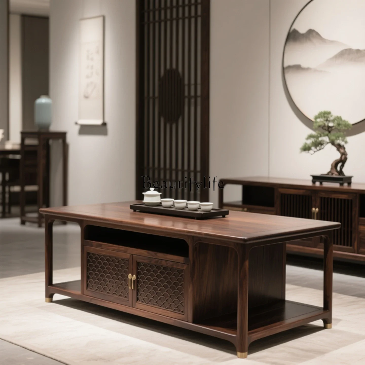 yj9 North American black walnut new Chinese solid wood rectangular coffee table light luxury simple living room coffee table
yj9 North American black walnut new Chinese solid wood rectangular coffee table light luxury simple living room coffee table