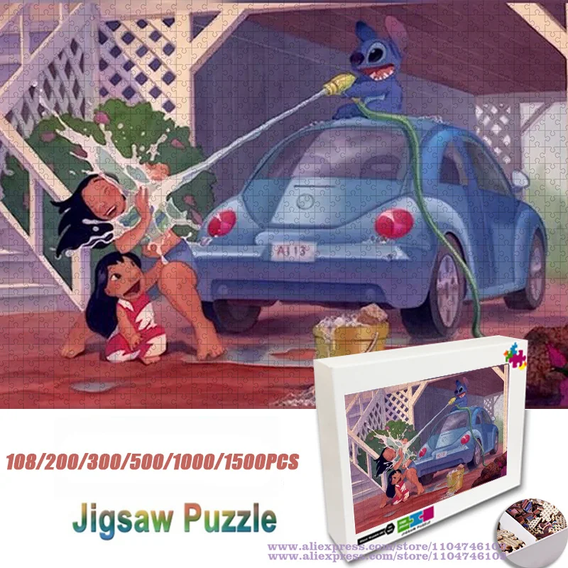 Anime Lilo & Stitch Puzzle Jigsaw Cartoon Anime Characters 108/200/300/500/1000/1500Pcs Intelligence Puzzles for Kids Home Decor
Anime Lilo & Stitch Puzzle Jigsaw Cartoon Anime Characters 108/200/300/500/1000/1500Pcs Intelligence Puzzles for Kids Home Decor
