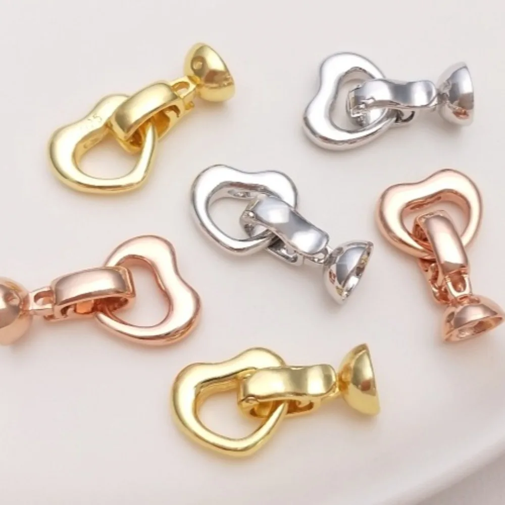1Pcs Copper Clasps 18K Gold Color Rose Gold Heart Pearl Buckle Handmade DIY Bracelet End Link Buckle Accessories Material
1Pcs Copper Clasps 18K Gold Color Rose Gold Heart Pearl Buckle Handmade DIY Bracelet End Link Buckle Accessories Material