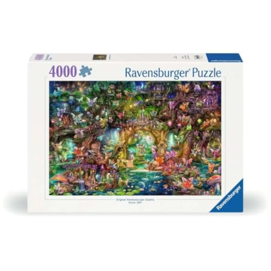 - The Hidden World of Fairies - 4000 Piece Jigsaw Puzzle - Fantastical, Mythical Scene in Stunning, Bright Detail - Frameable -
- The Hidden World of Fairies - 4000 Piece Jigsaw Puzzle - Fantastical, Mythical Scene in Stunning, Bright Detail - Frameable -