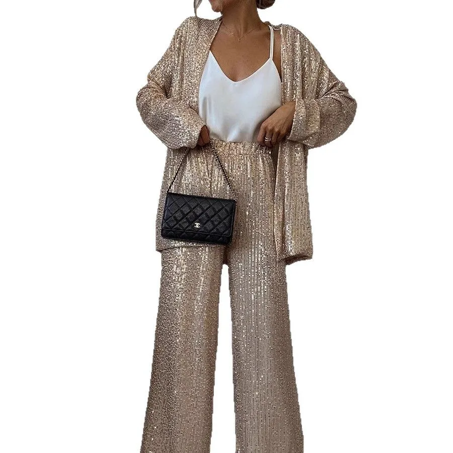 New Women's Fashion Sequin Set Stylish Design Sensation Outerwear Bestseller Elegant Leisure Sportswear Ensemble
New Women's Fashion Sequin Set Stylish Design Sensation Outerwear Bestseller Elegant Leisure Sportswear Ensemble