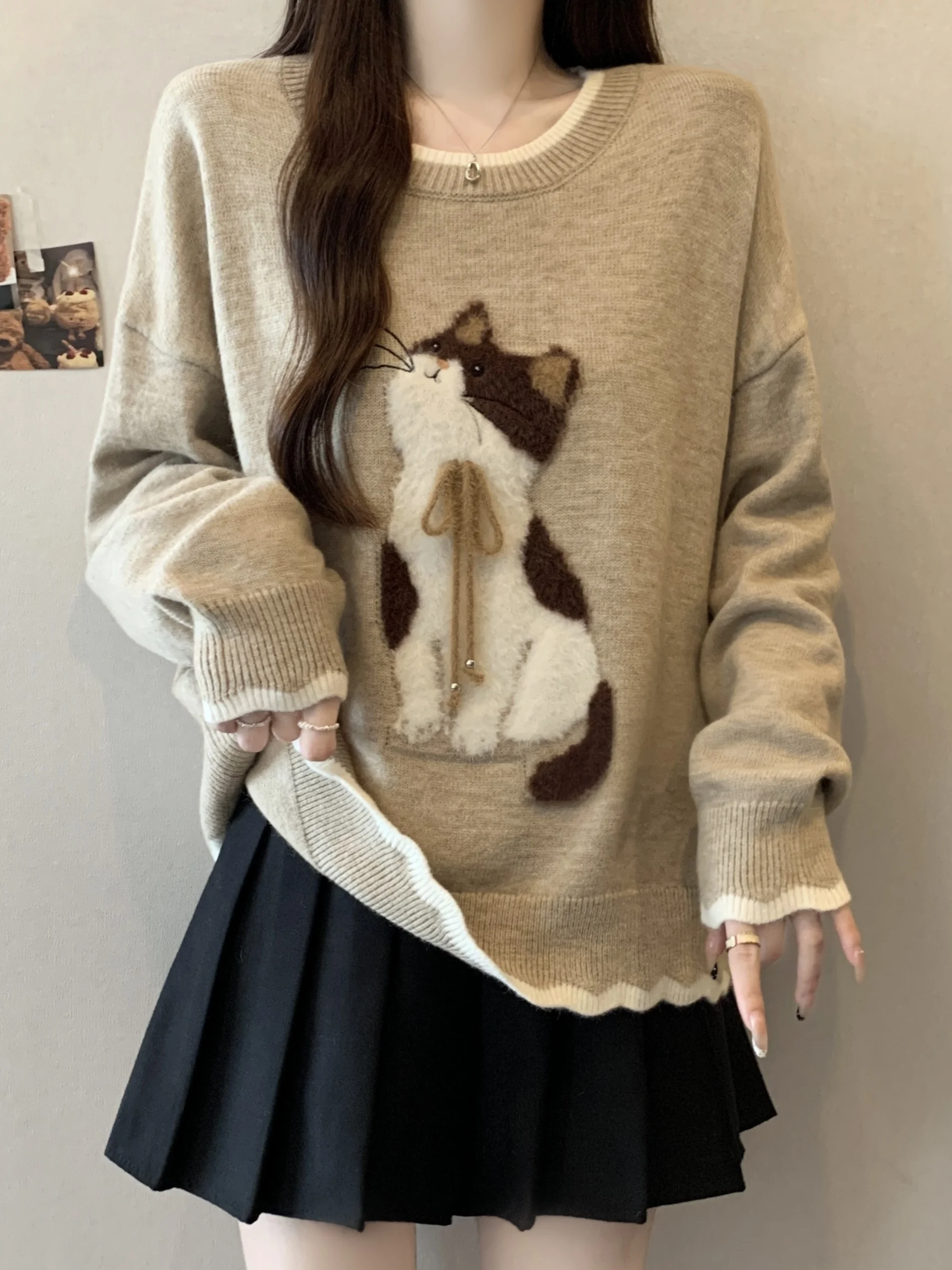 plus Size Women's round Ne Knitted Mink Sweater Loose Fit Autumn Winter Soft Plump Lazy Top Breathable Comfortable Polyester
plus Size Women's round Ne Knitted Mink Sweater Loose Fit Autumn Winter Soft Plump Lazy Top Breathable Comfortable Polyester