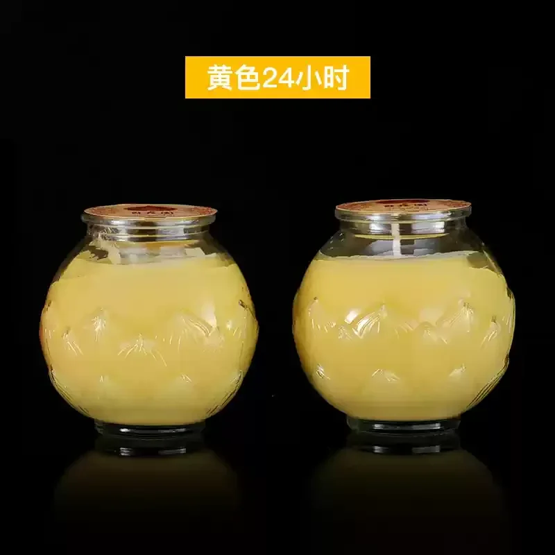 Colorful butter lamp, candle lamp, 1 day, glass flat mouth, long bright, 24 hours, butter lamp a day
Colorful butter lamp, candle lamp, 1 day, glass flat mouth, long bright, 24 hours, butter lamp a day