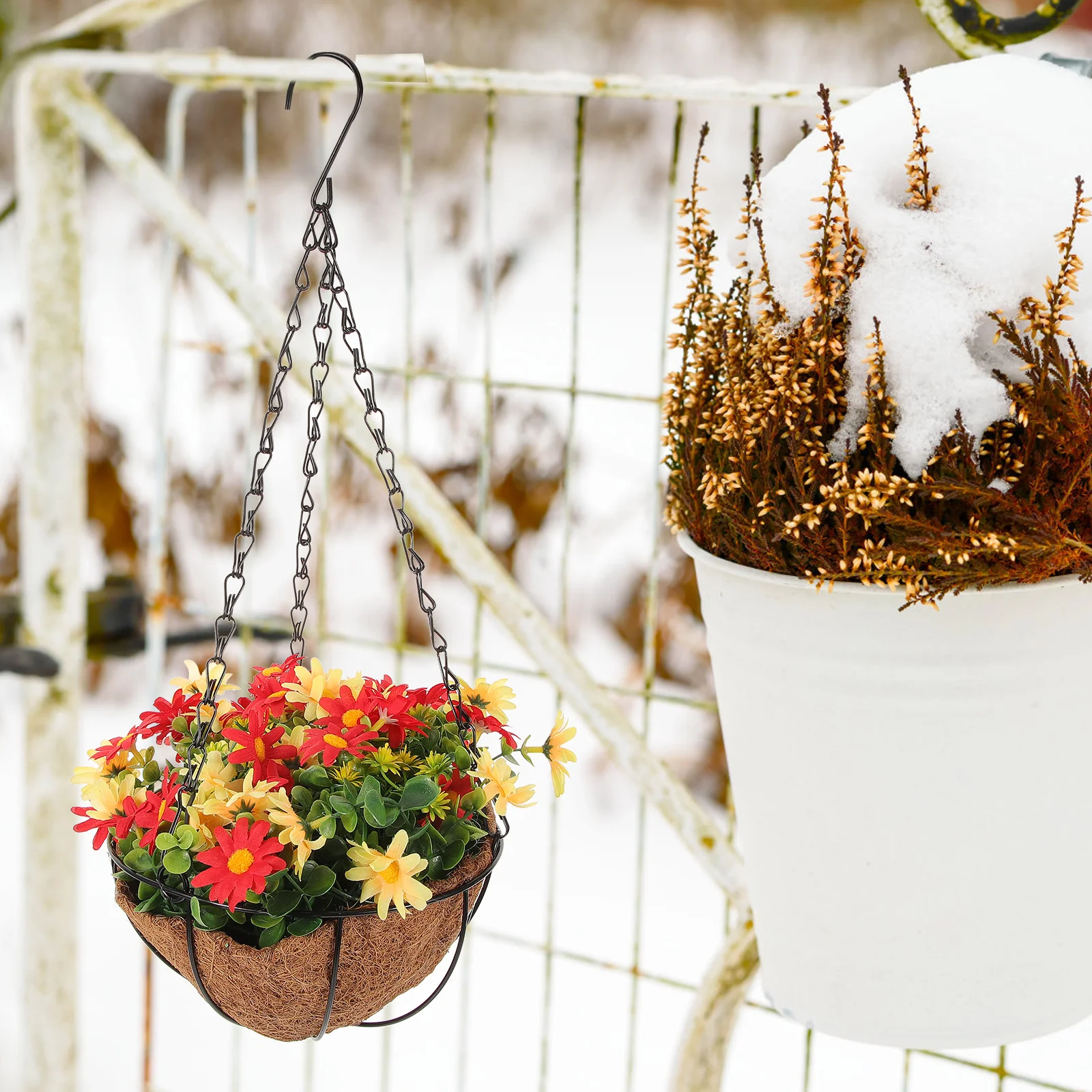 Plastic Hanging Flower Basket Safe Material Wear Resistance Sturdy Plant Flowers Green Plants Decorate Courtyard Outdoor
Plastic Hanging Flower Basket Safe Material Wear Resistance Sturdy Plant Flowers Green Plants Decorate Courtyard Outdoor