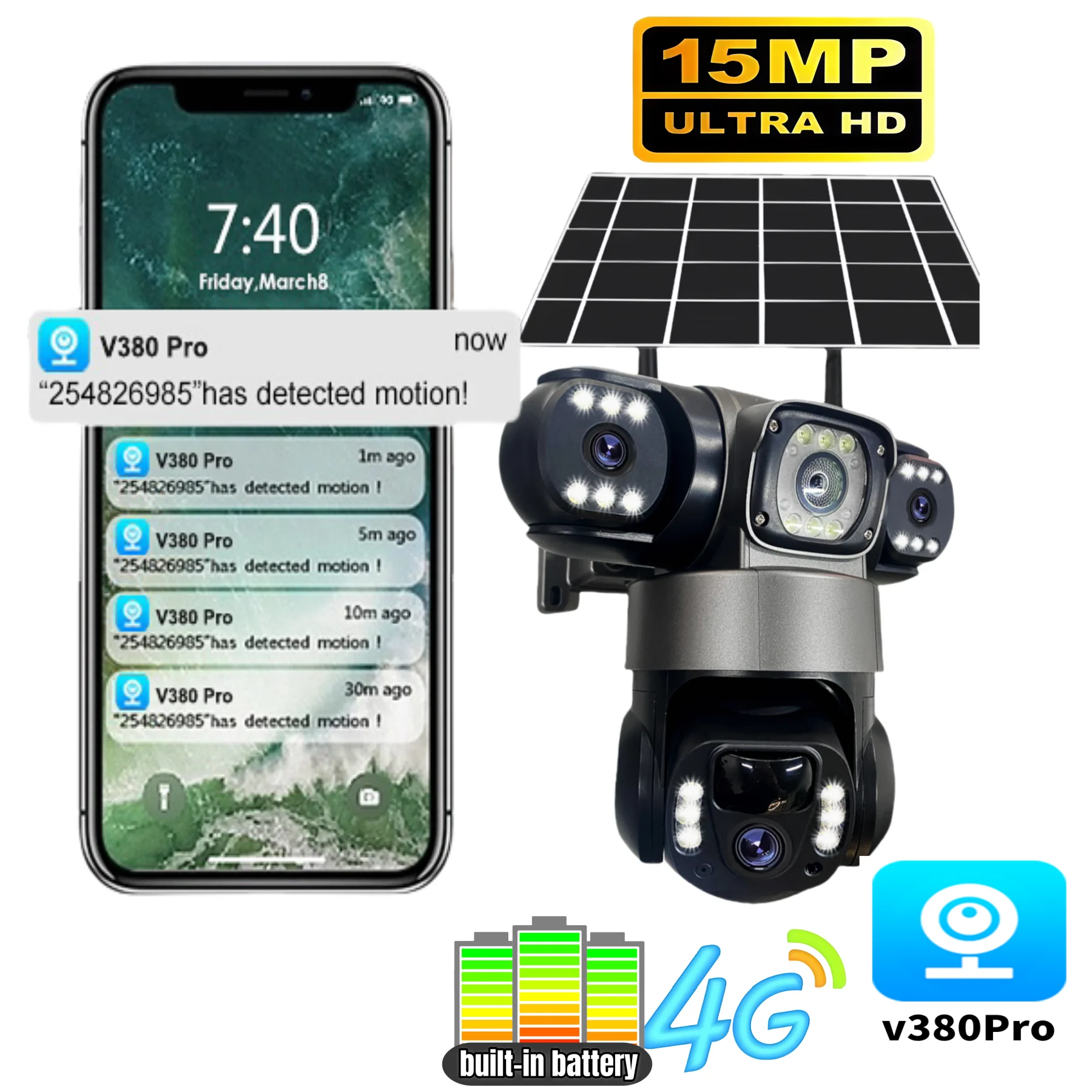 "VTS28 Solar-Powered Paper Box with Protective Foam, Including Solar Panel, Type-C Cable, Stand, Manual, and Screw Kit - Packed
"VTS28 Solar-Powered Paper Box with Protective Foam, Including Solar Panel, Type-C Cable, Stand, Manual, and Screw Kit - Packed