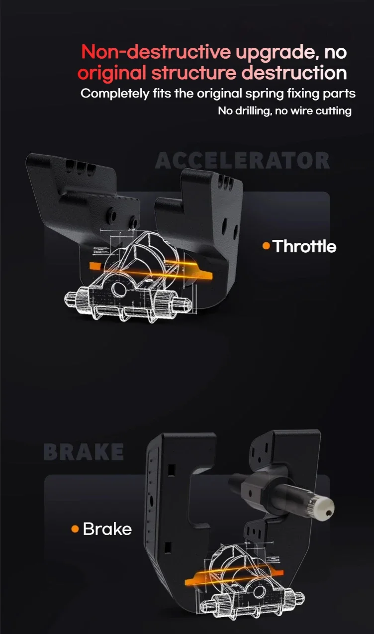 For Thrustmaster T598 Pedal Hydraulic Damping Throttle Brake Pedal Simulated Racing Game Foot Feel Modification Upgrade Kit
For Thrustmaster T598 Pedal Hydraulic Damping Throttle Brake Pedal Simulated Racing Game Foot Feel Modification Upgrade Kit